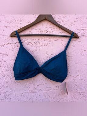 NEW Shade & Shore Bikini Top Teal Blue Green Size Large